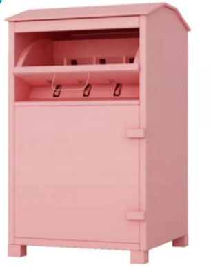 Giyim Geri Dönüşüm Pembe Kutu Bağış Metal 1800mm Uzun
